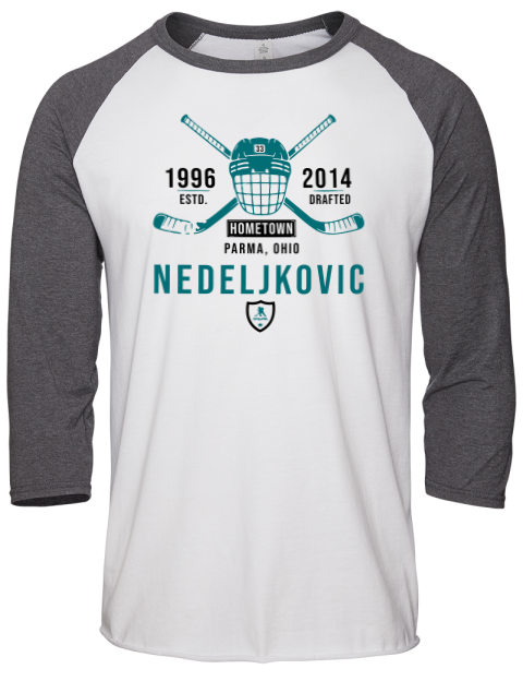 Classic Heritage Alex Nedeljkovic Unisex Premium Three-Quarter Raglan T-Shirt | Swagsta