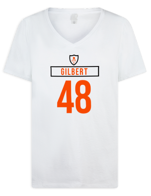 Home Jersey Dennis Gilbert Premium Ladies V-Neck T-Shirt | Swagsta