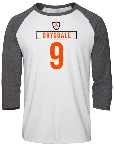 Home Jersey Jamie Drysdale Unisex Premium Three-Quarter Raglan T-Shirt | Swagsta
