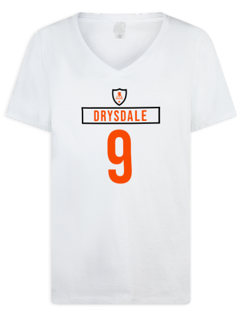 Home Jersey Jamie Drysdale Premium Ladies V-Neck T-Shirt | Swagsta