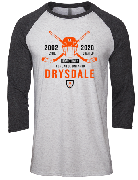 Classic Heritage Jamie Drysdale Unisex Premium Three-Quarter Raglan T-Shirt | Swagsta