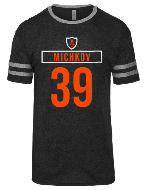 Away Jersey Matvei Michkov Men's Tri-Blend T-Shirt | Swagsta