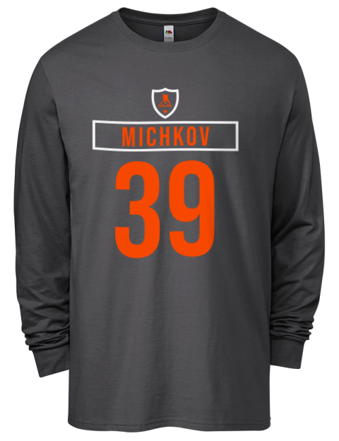 Away Jersey Matvei Michkov Men's Long-Sleeve T-Shirt | Swagsta