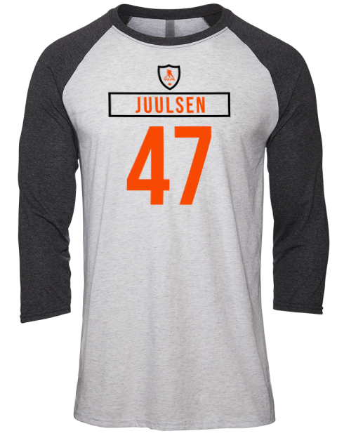 Home Jersey Noah Juulsen Unisex Premium Three-Quarter Raglan T-Shirt | Swagsta