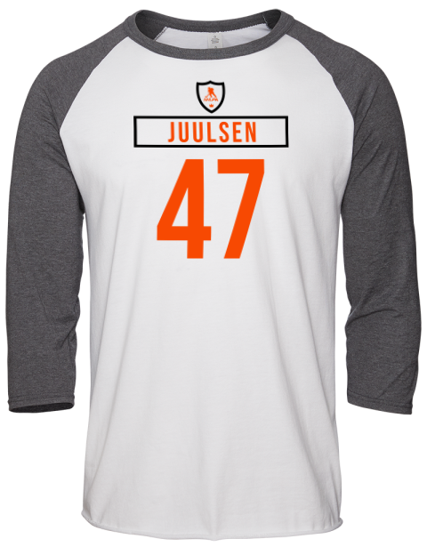 Home Jersey Noah Juulsen Unisex Premium Three-Quarter Raglan T-Shirt | Swagsta