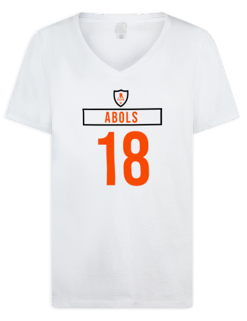 Home Jersey Rodrigo Abols Premium Ladies V-Neck T-Shirt | Swagsta