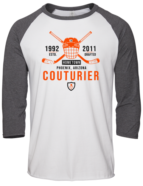 Classic Heritage Sean Couturier Unisex Premium Three-Quarter Raglan T-Shirt | Swagsta