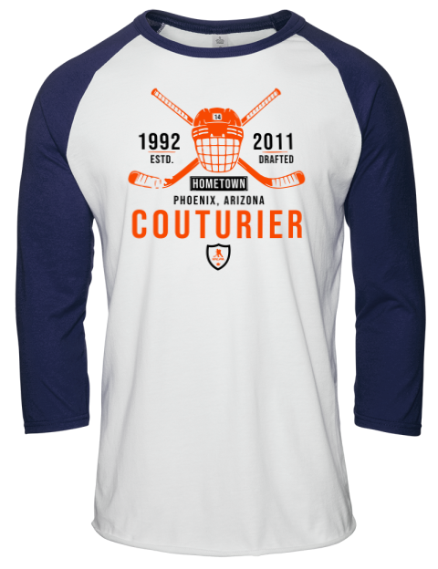 Classic Heritage Sean Couturier Unisex Premium Three-Quarter Raglan T-Shirt | Swagsta