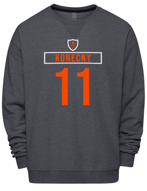 Away Jersey Travis Konecny Premium Unisex Crewneck Sweatshirt | Swagsta