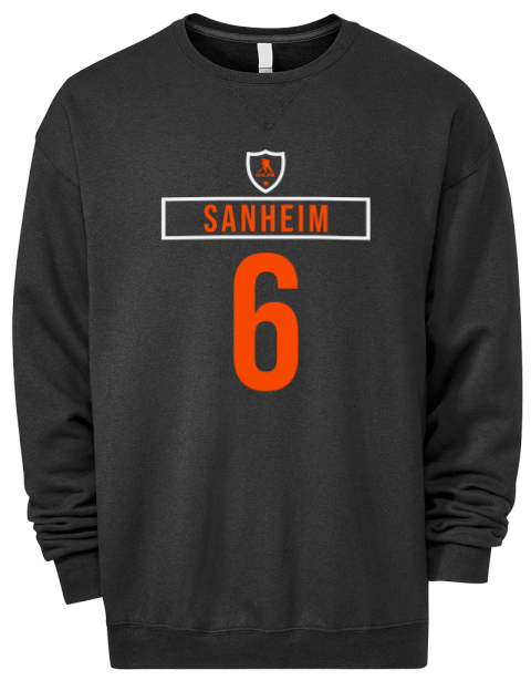 Away Jersey Travis Sanheim Premium Unisex Crewneck Sweatshirt | Swagsta