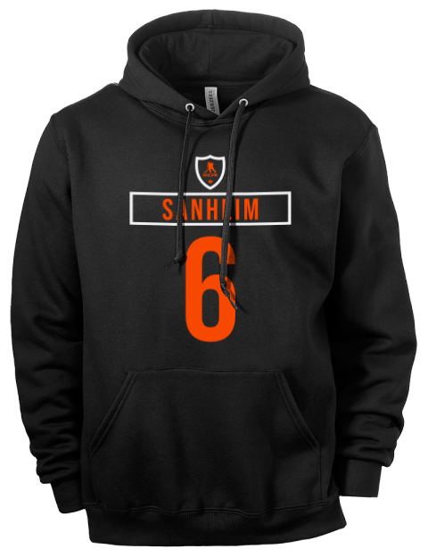 Away Jersey Travis Sanheim Eco Premium Unisex Hooded Sweatshirt | Swagsta