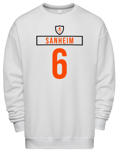 Home Jersey Travis Sanheim Premium Unisex Crewneck Sweatshirt | Swagsta