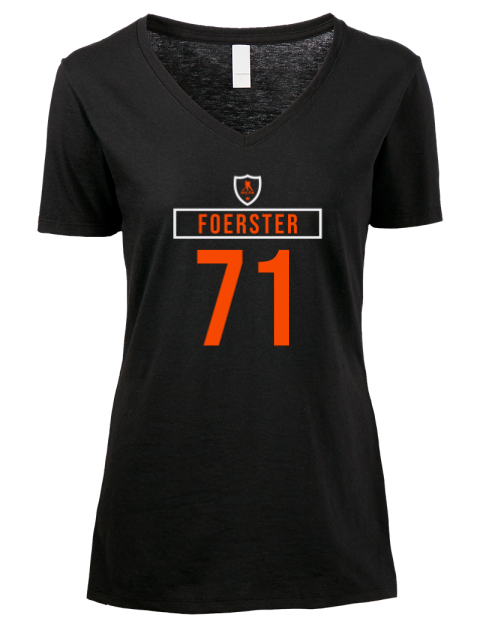 Away Jersey Tyson Foerster Premium Ladies V-Neck T-Shirt | Swagsta