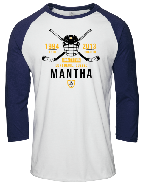 Classic Heritage Anthony Mantha Unisex Premium Three-Quarter Raglan T-Shirt | Swagsta