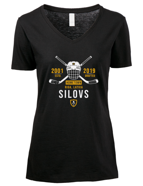 Heritage Arturs Silovs Premium Ladies V-Neck T-Shirt | Swagsta