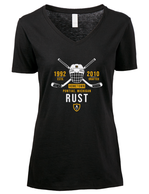 Heritage Bryan Rust Premium Ladies V-Neck T-Shirt | Swagsta