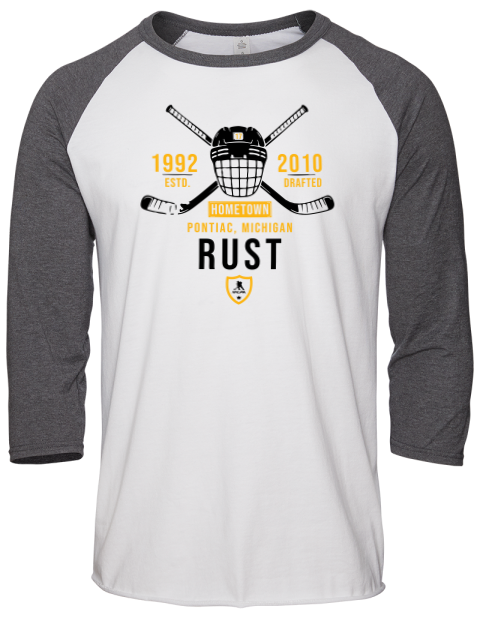 Classic Heritage Bryan Rust Unisex Premium Three-Quarter Raglan T-Shirt | Swagsta