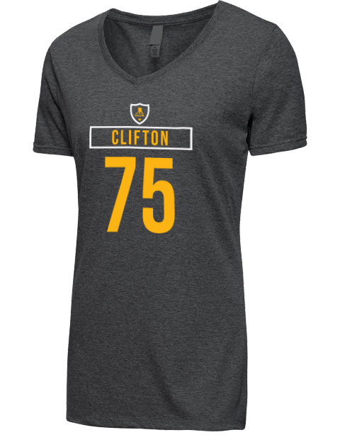Away Jersey Connor Clifton Premium Ladies V-Neck T-Shirt | Swagsta