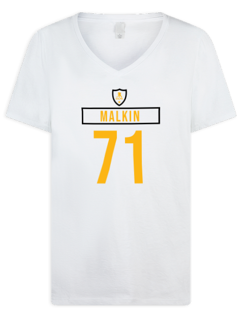 Home Jersey Evgeni Malkin Premium Ladies V-Neck T-Shirt | Swagsta