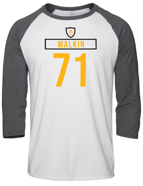 Home Jersey Evgeni Malkin Unisex Premium Three-Quarter Raglan T-Shirt | Swagsta