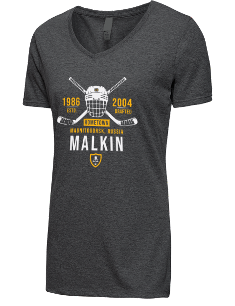 Heritage Evgeni Malkin Premium Ladies V-Neck T-Shirt | Swagsta