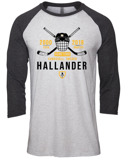 Classic Heritage Filip Hallander Unisex Premium Three-Quarter Raglan T-Shirt | Swagsta