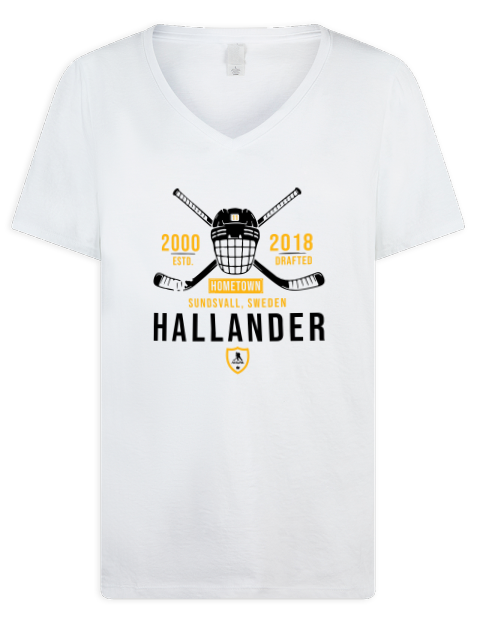 Classic Heritage Filip Hallander Premium Ladies V-Neck T-Shirt | Swagsta