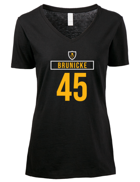 Away Jersey Harrison Brunicke Premium Ladies V-Neck T-Shirt | Swagsta