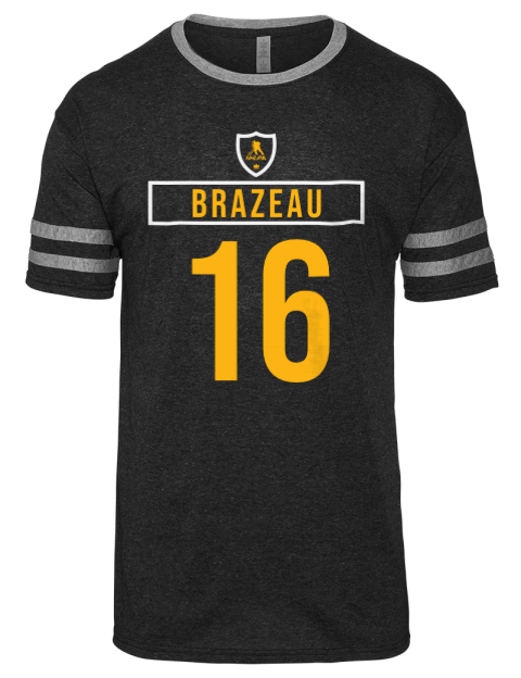 Away Jersey Justin Brazeau Men's Tri-Blend T-Shirt | Swagsta