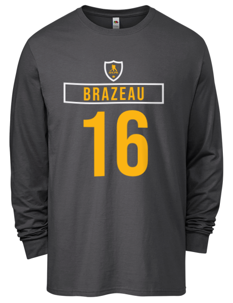 Away Jersey Justin Brazeau Men's Long-Sleeve T-Shirt | Swagsta