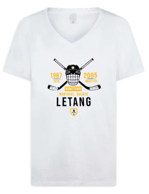 Classic Heritage Kristopher Letang Premium Ladies V-Neck T-Shirt | Swagsta