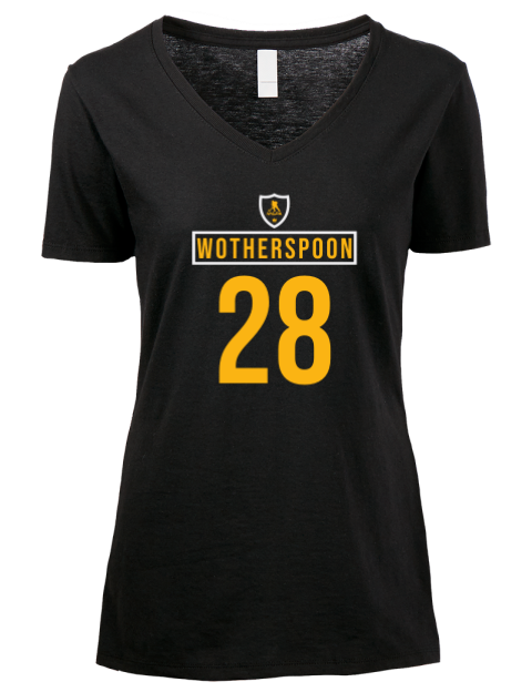 Away Jersey Parker Wotherspoon Premium Ladies V-Neck T-Shirt | Swagsta