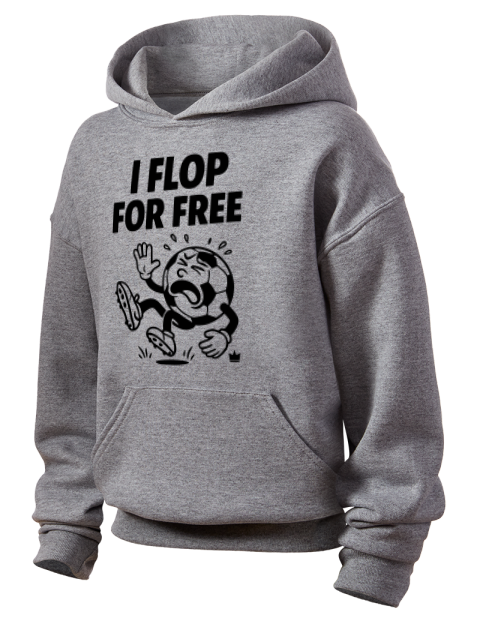 Flop For Free Soccer Youth Hooded Sweatshirt | Swagsta
