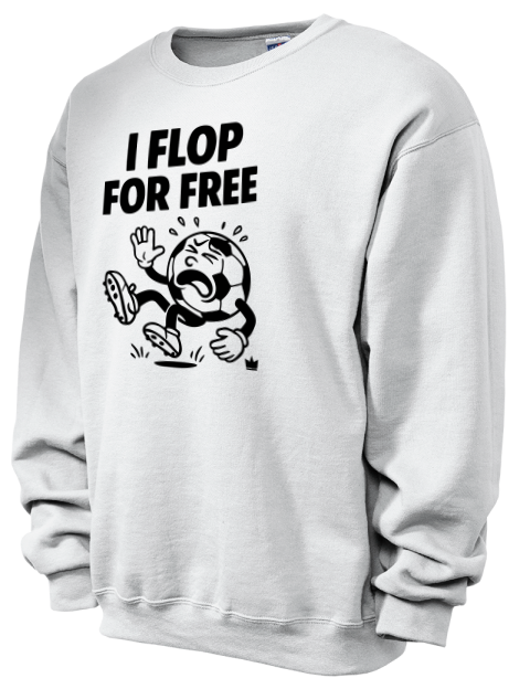 Flop For Free Soccer Unisex Crewneck Sweatshirt | Swagsta