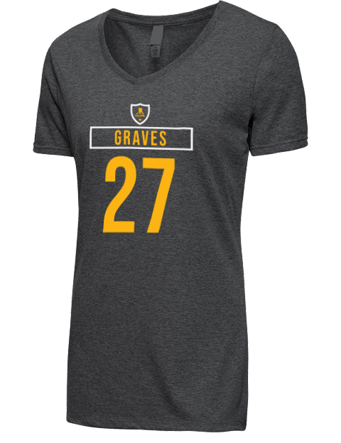Away Jersey Ryan Graves Premium Ladies V-Neck T-Shirt | Swagsta