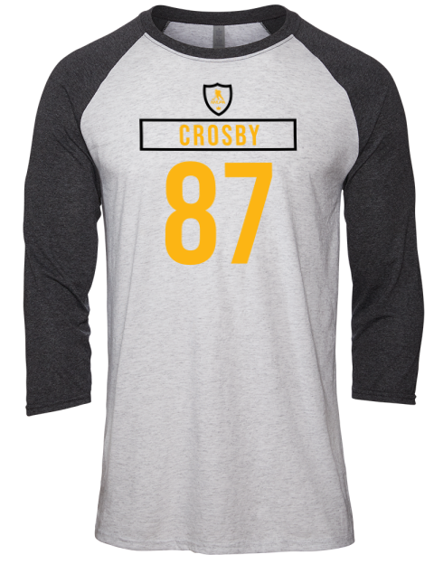 Home Jersey Sidney Crosby Unisex Premium Three-Quarter Raglan T-Shirt | Swagsta