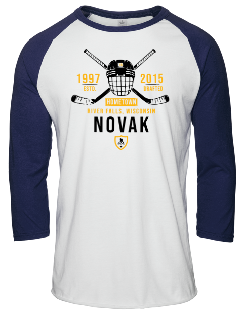 Classic Heritage Tommy Novak Unisex Premium Three-Quarter Raglan T-Shirt | Swagsta