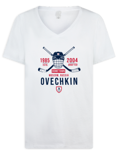 Classic Heritage Alex Ovechkin Premium Ladies V-Neck T-Shirt | Swagsta