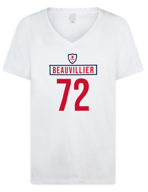 Home Jersey Anthony Beauvillier Premium Ladies V-Neck T-Shirt | Swagsta