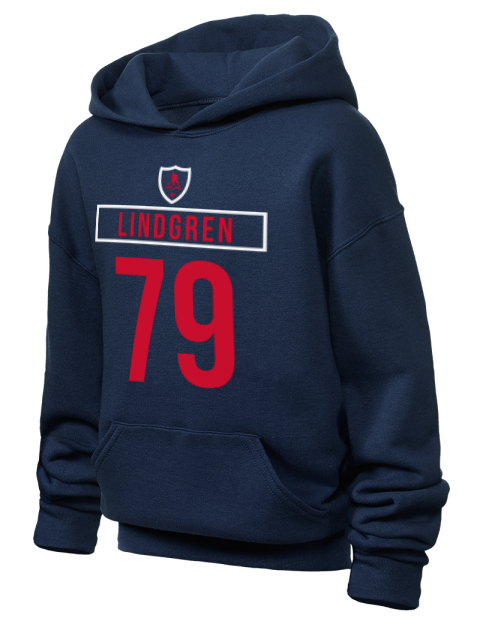 Away Jersey Charlie Lindgren Youth Hooded Sweatshirt | Swagsta