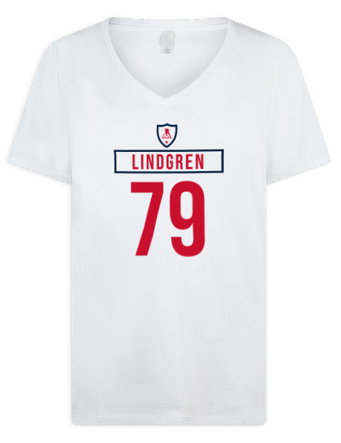 Home Jersey Charlie Lindgren Premium Ladies V-Neck T-Shirt | Swagsta