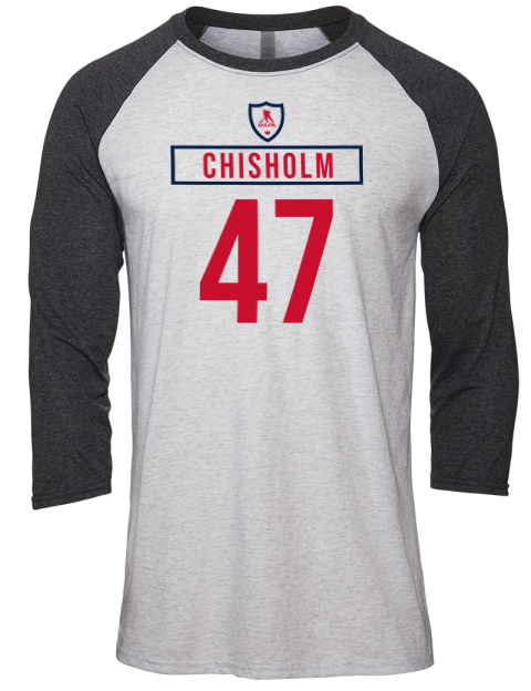 Home Jersey Declan Chisholm Unisex Premium Three-Quarter Raglan T-Shirt | Swagsta