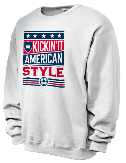 Kickin’it American Style Soccer Unisex Crewneck Sweatshirt | Swagsta