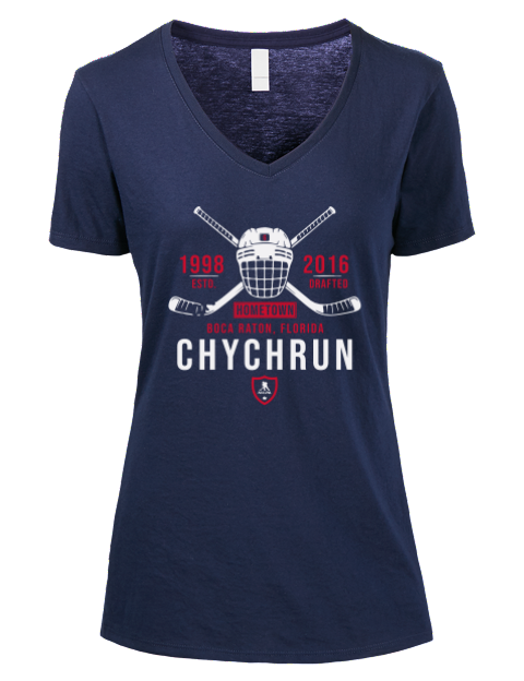 Heritage Jakob Chychrun Premium Ladies V-Neck T-Shirt | Swagsta