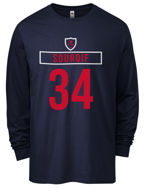 Away Jersey Justin Sourdif Men's Long-Sleeve T-Shirt | Swagsta