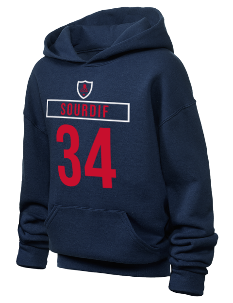 Away Jersey Justin Sourdif Youth Hooded Sweatshirt | Swagsta