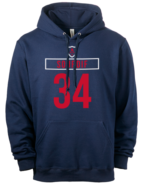 Away Jersey Justin Sourdif Eco Premium Unisex Hooded Sweatshirt | Swagsta