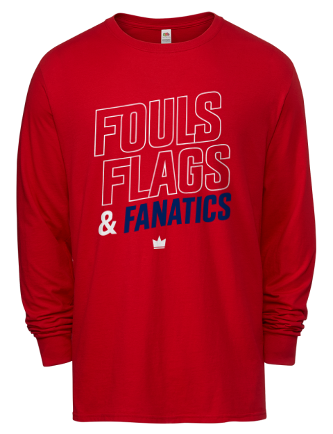 Fouls, Flags & Fanatics Soccer Men's Long-Sleeve T-Shirt | Swagsta