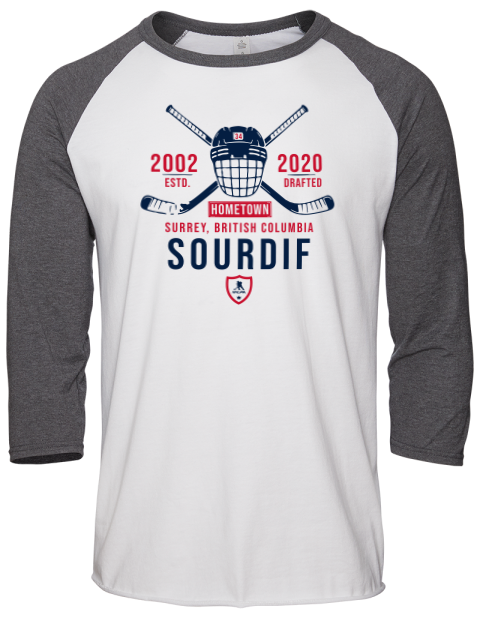 Classic Heritage Justin Sourdif Unisex Premium Three-Quarter Raglan T-Shirt | Swagsta