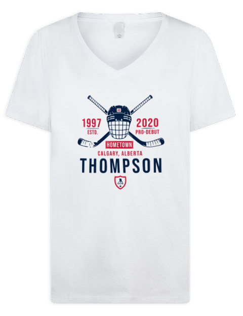 Classic Heritage Logan Thompson Premium Ladies V-Neck T-Shirt | Swagsta